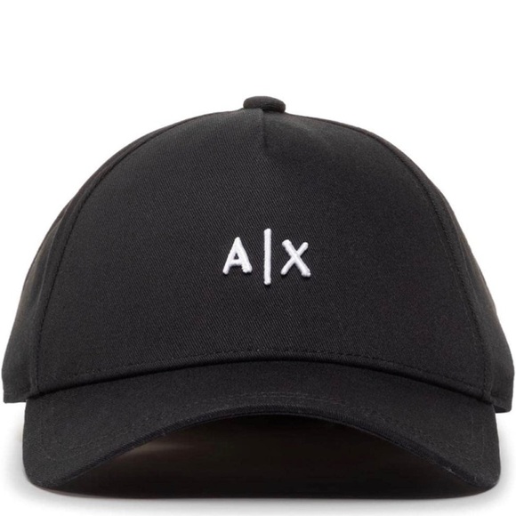 COPY - A|X ARMANI EXCHANGE Men's Baseball Hat Snap Back Black/White Logo - Picture 2 of 6